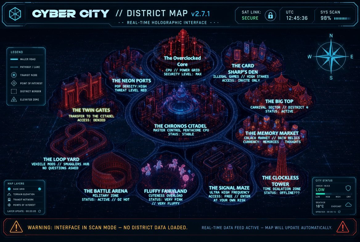 Cyber City District Map